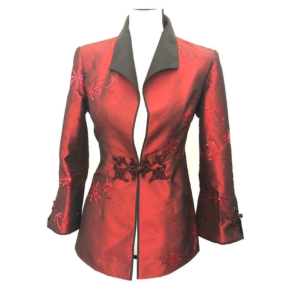 Old Shanghai silk embroidered asian inspired M